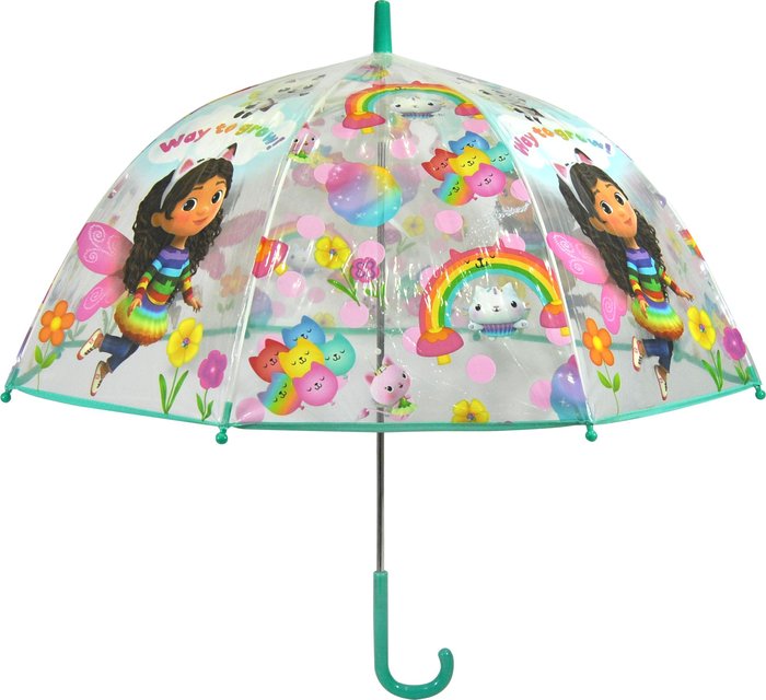 PARAGUAS TRANSPARENTE CAMPANA 46 CM MANUAL GABBYS DOLLHOUSE | KIDS LICENSING | 1 UNIDAD | 8435507876704 Imagen principal del producto