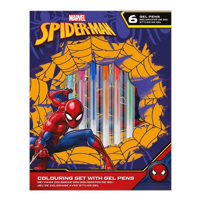 Bolígrafos de Gel con Cuaderno de Actividades Spiderman Marca Kids Licensing