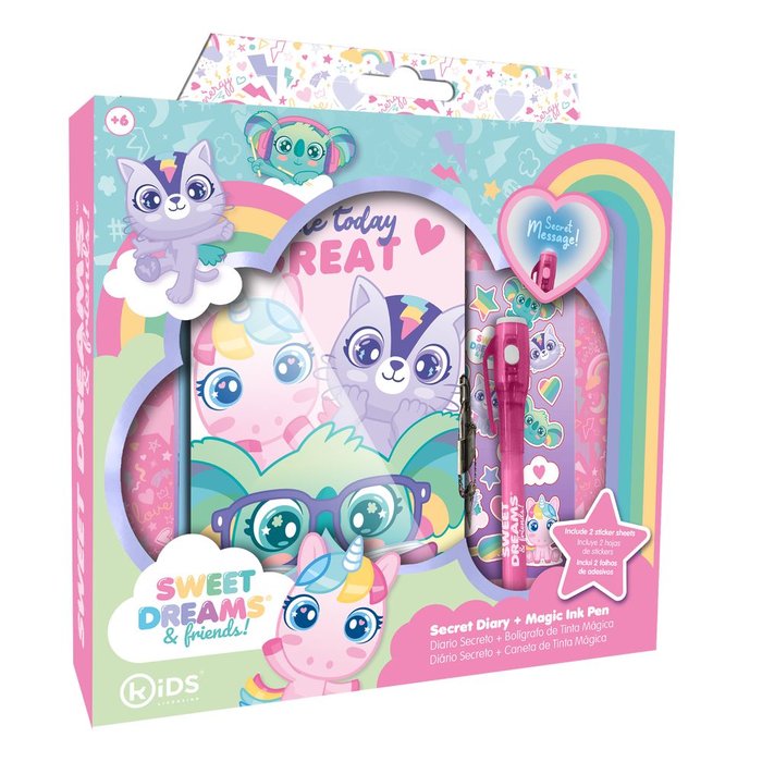 DIARIO CON BOLIGRAFO MAGICO SWEET DREAMS | 1 UNIDADES | (KIDS LICENSING) Imagen principal del producto