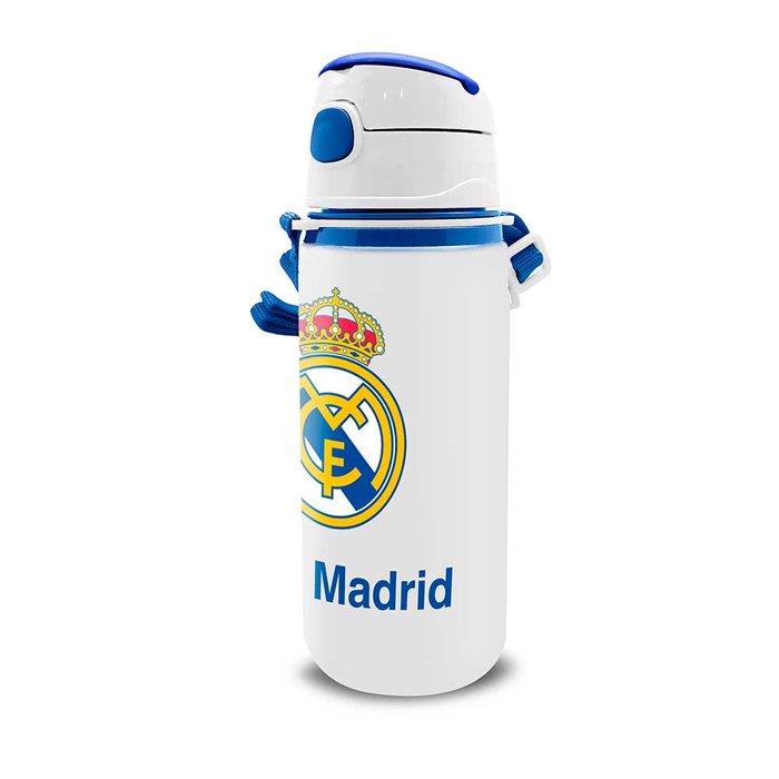 BOTELLA ALUMINIO CON ASA 600ML REAL MADRID | KIDS LICENSING | 1 UNIDAD | 8435507889247
