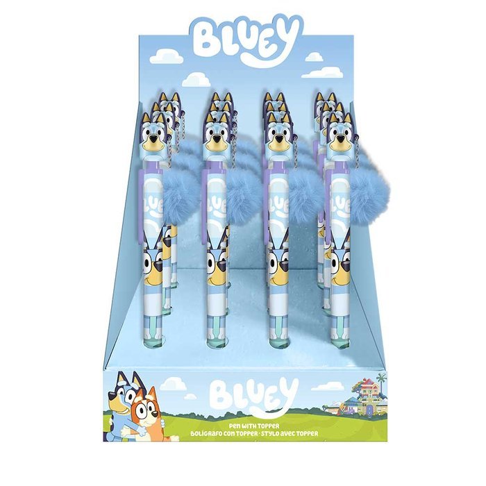 Expositor 12 Bolígrafos con Topper Bluey KIDS LICENSING