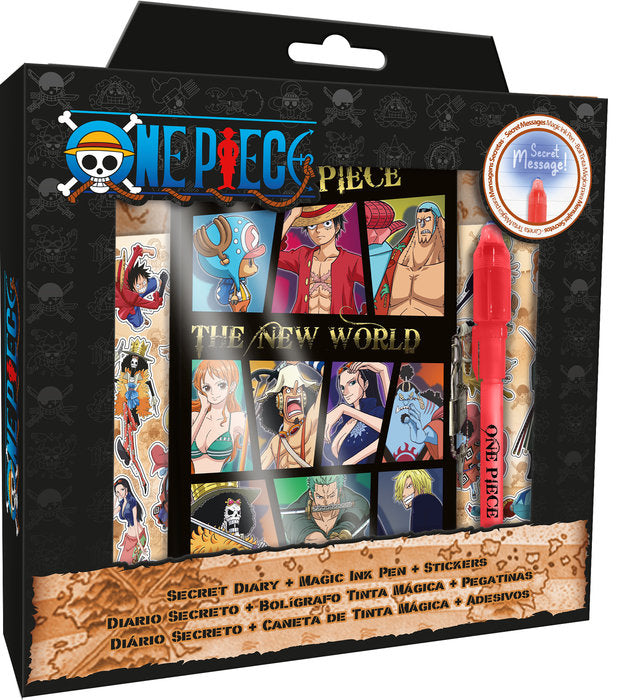 DIARIO CON BOLIGRAFO MAGICO ONE PIECE | 1 UNIDADES | (KIDS LICENSING)
