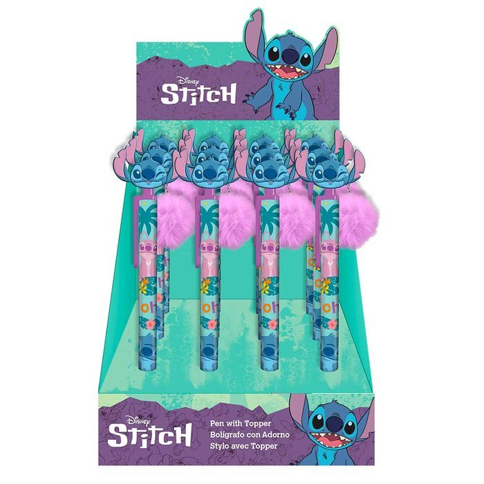 Expositor 12 Bolígrafos con Topper Stitch Kids Licensing