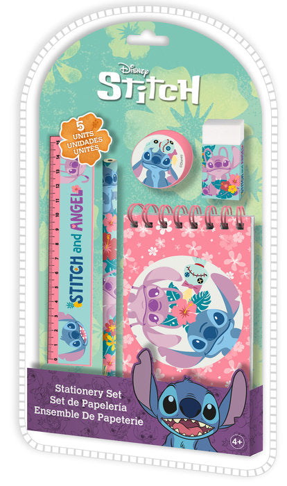 SET DE PAPELERIA 5 PIEZAS STITCH | KIDS LICENSING | ENVASE 6 UDS. UNIDAD | 8435507889827 Imagen principal del producto