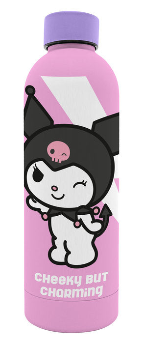 BOTELLA TACTO SUAVE ACERO INOXIDABLE 800ML KUROMI | KIDS LICENSING | 1 UNIDAD | 8435507891738 Imagen principal del producto