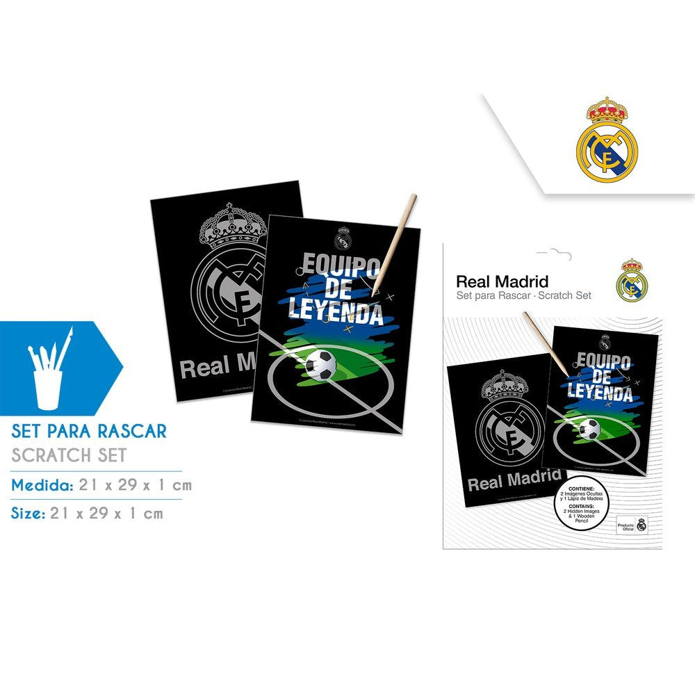 SET DE SCRATCH ART REAL MADRID | KIDS LICENSING | ENVASE 24 UDS. UNIDAD | 8435507892896 Imagen principal del producto
