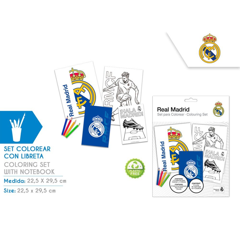 Set de colorear con cuaderno Real Madrid Kids Licensing Imagen principal del producto