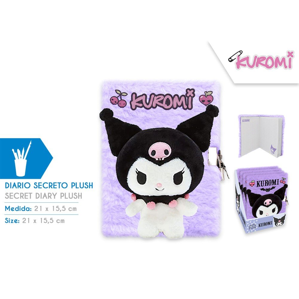 Libreta A5 3D Plush Hello Kuromi KIDS LICENSING Imagen principal del producto