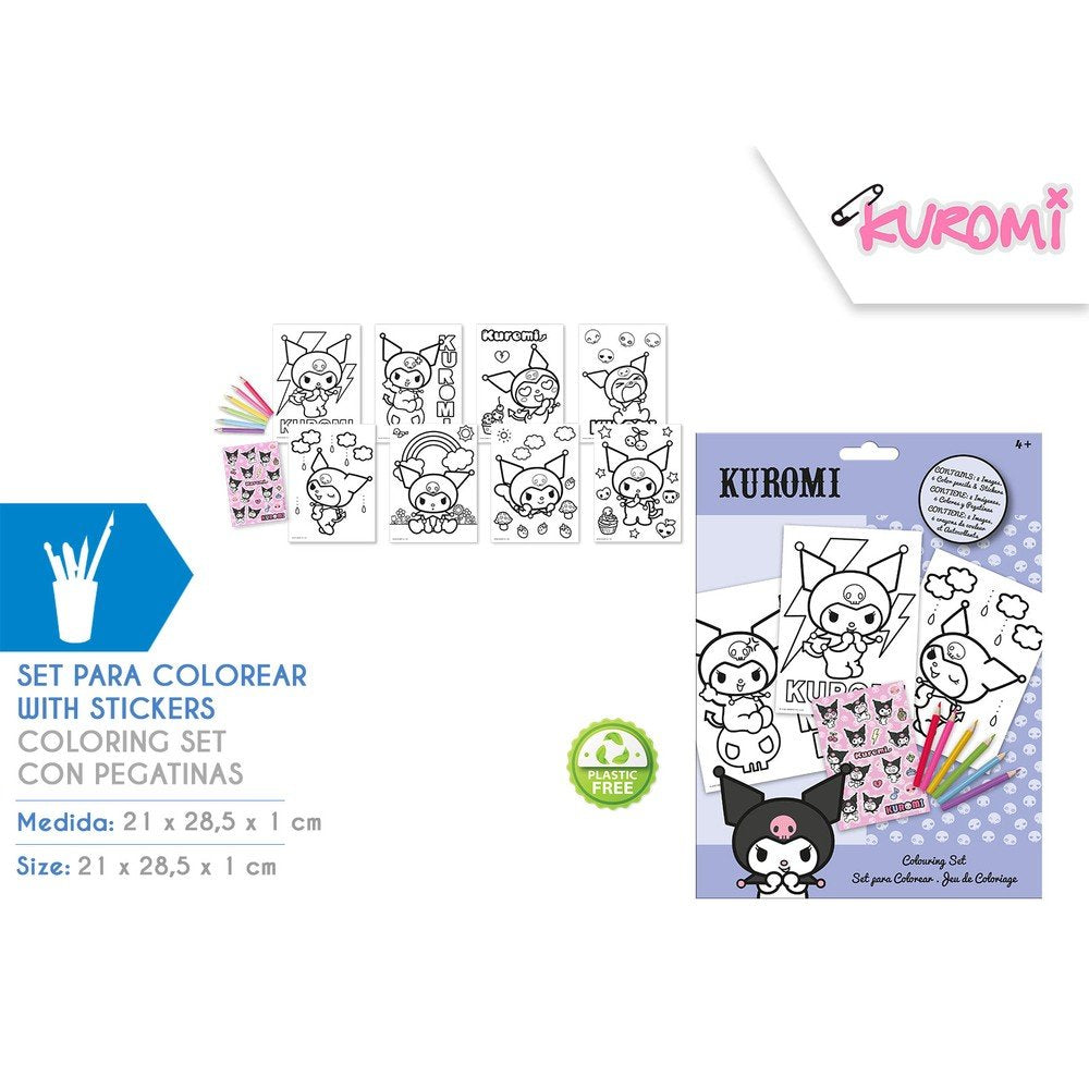 Set de colorear con stickers Kuromi Kids Licensing