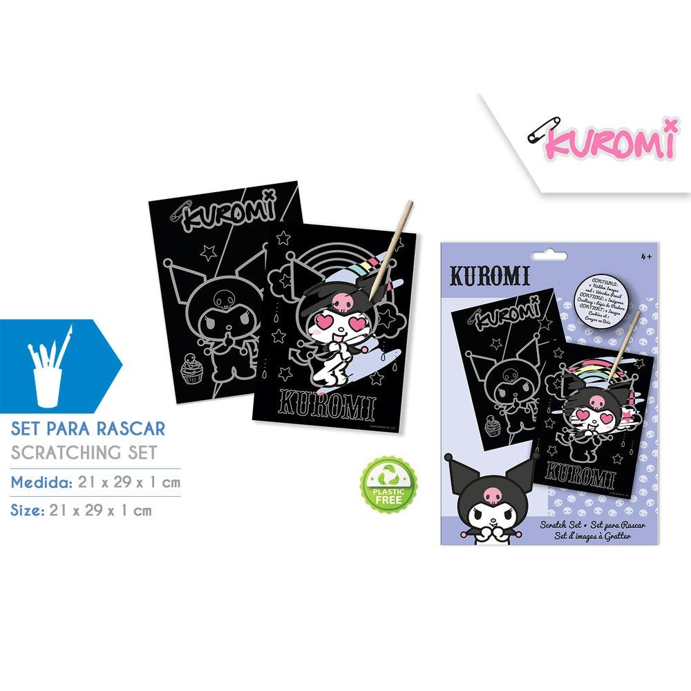 SET DE SCRATCH ART KUROMI | KIDS LICENSING | ENVASE 24 UDS. UNIDAD | 8435507893657 Imagen principal del producto