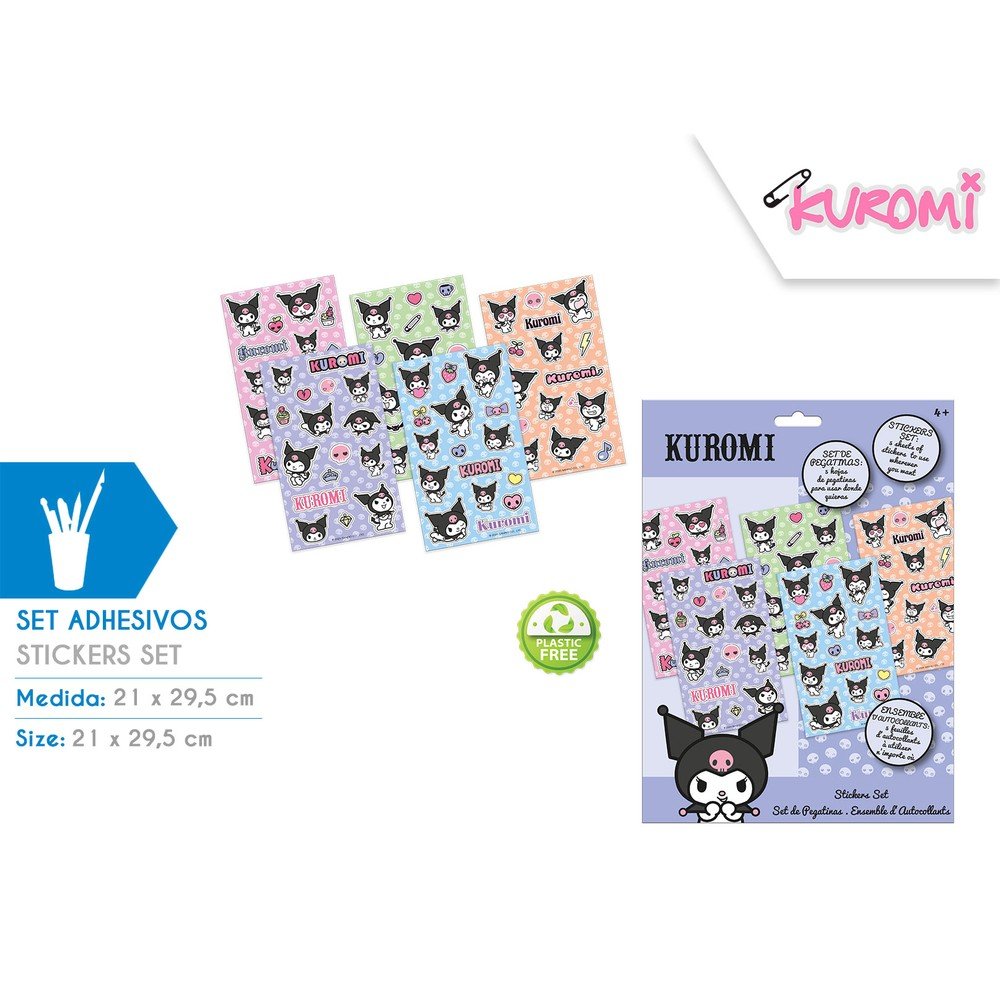 SET DE STICKERS KUROMI | KIDS LICENSING | ENVASE 24 UDS. UNIDAD | 8435507893664 Imagen principal del producto
