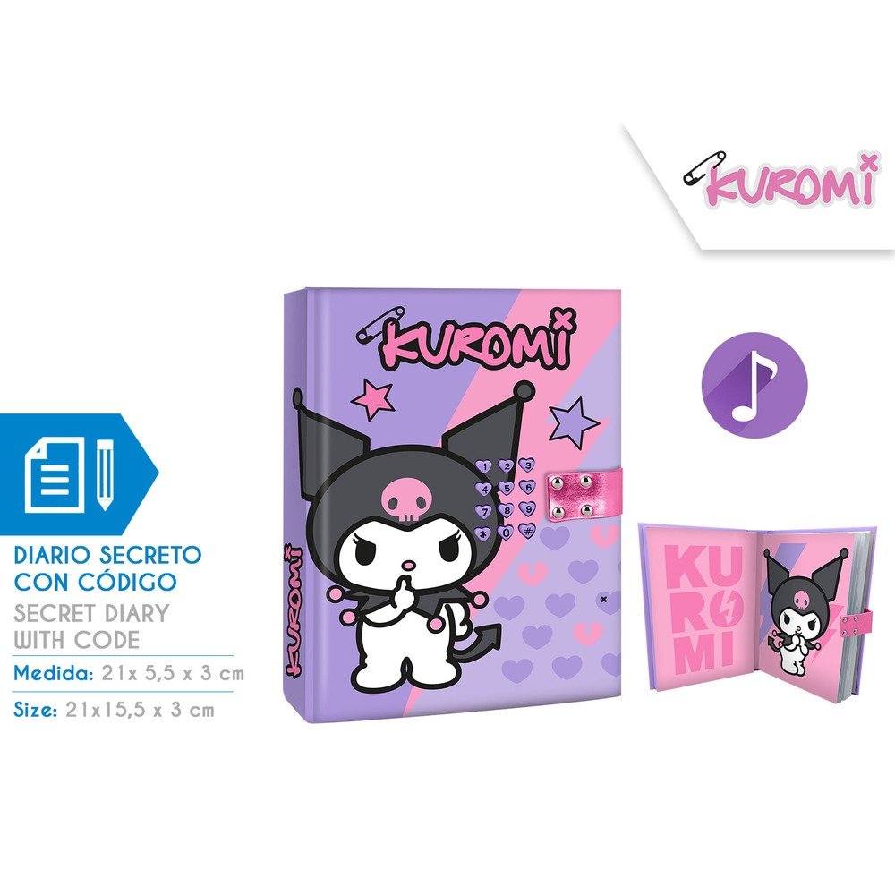 Diario Secreto Electrónico con Sonido Kuromi Kids Licensing