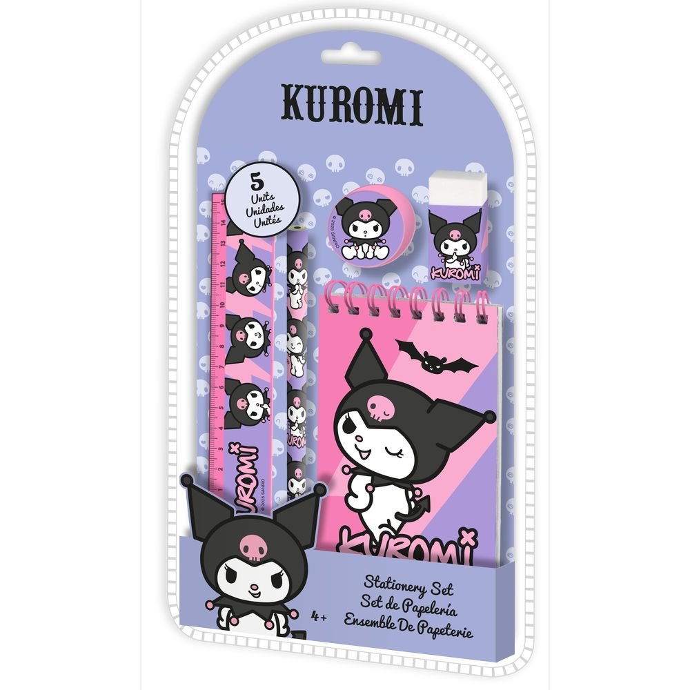 Set de papelería 5 pcs Kuromi x 6 unidades