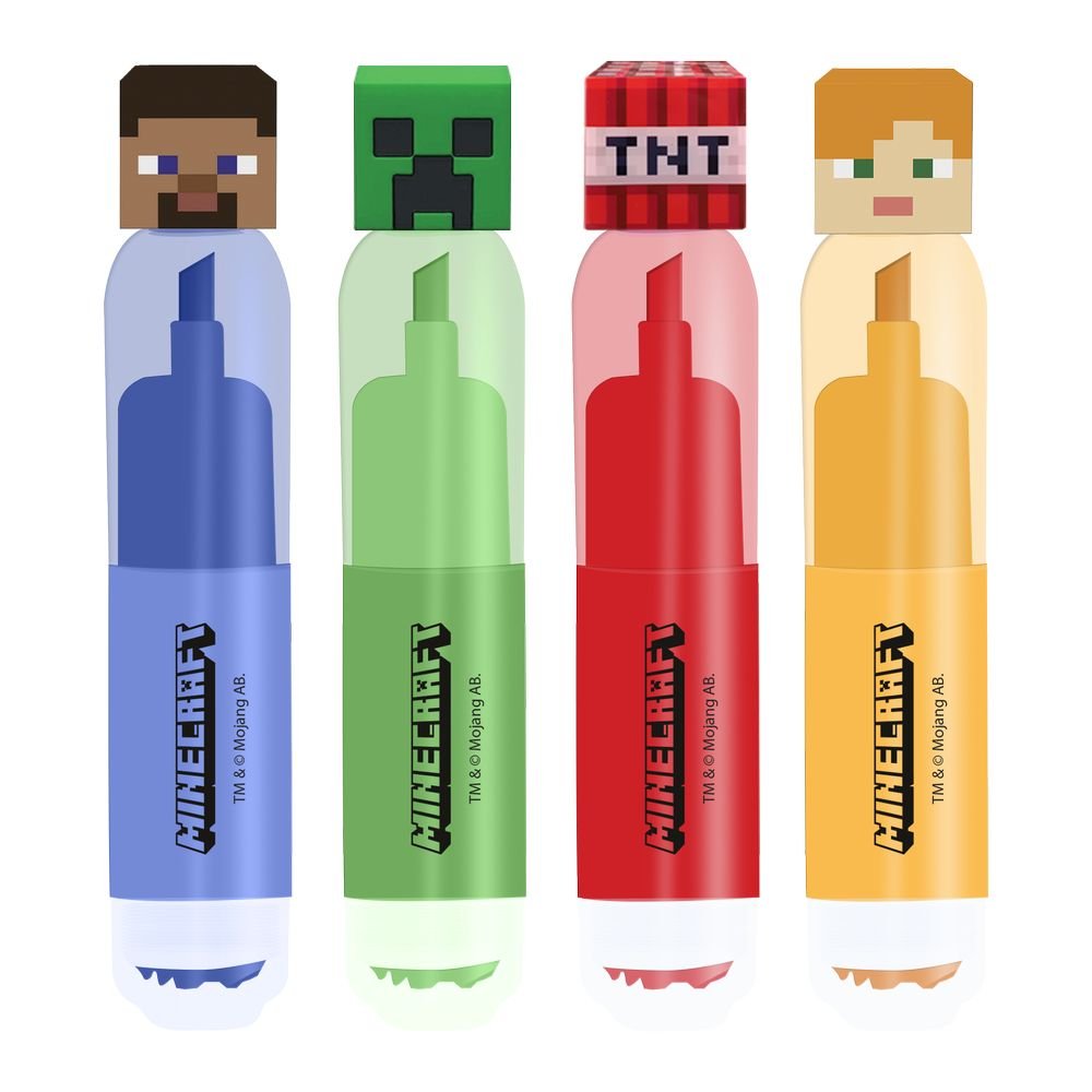 Pack 4 Marcadores con Topper Minecraft Kids Licensing Imagen principal del producto