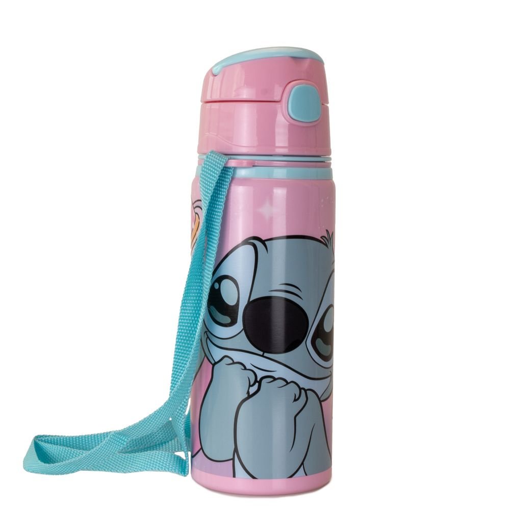 Botella aluminio con asa 600ml Stitch marca sin marca