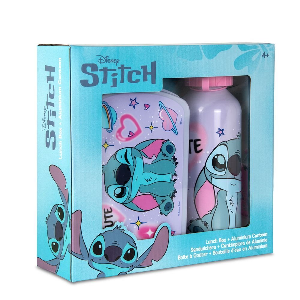 Set botella aluminio 500 ml y sandwichera Stitch Kids Licensing