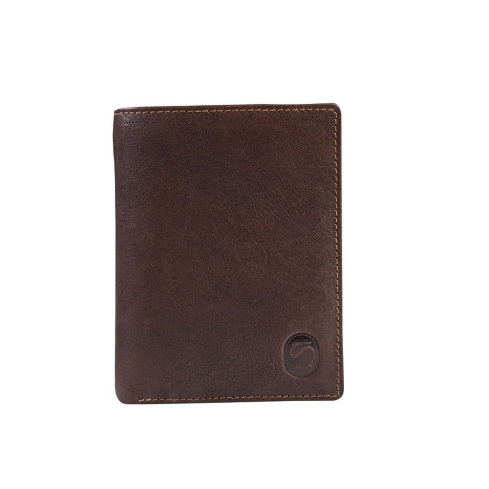 Billetero Wash Leather marrón vertical Matties