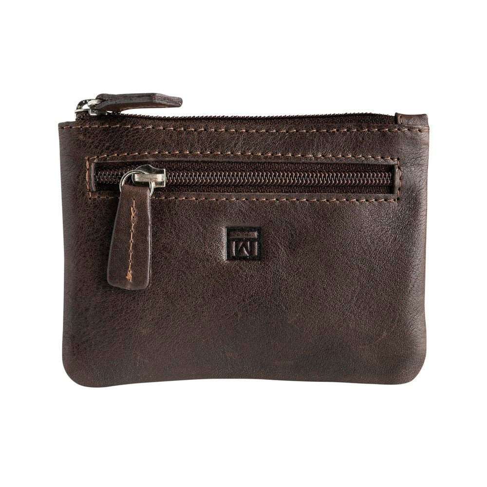 Monedero piel marrón colección billeteros piel wash marca Matties