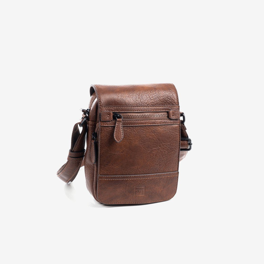 BOLSO BANDOLERA HOMBRE CON SOLAPA MARRON RUSTIC | MATTIES | 1 UNIDAD | 8435547226705 Imagen principal del producto