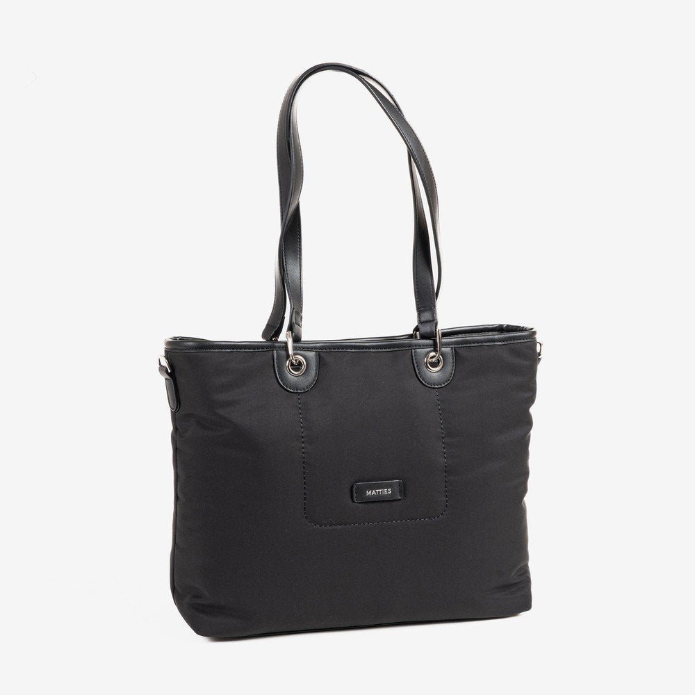 BOLSO SHOPPER CON CREMALLERA NEGRO SERIE NOGAL | MATTIES | 1 UNIDAD | 8435547235622