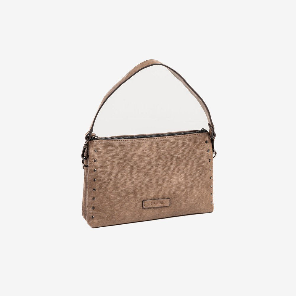 BOLSO SHOPPER CON CREMALLERA TAUPE SERIE NOGAL | MATTIES | 1 UNIDAD | 8435547236049 Imagen principal del producto