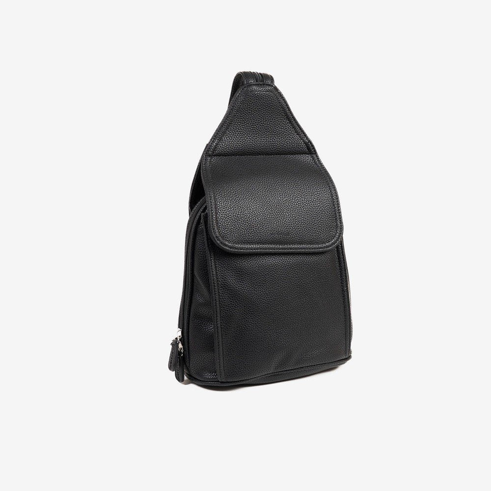 MOCHILA MUJER CON SOLAPA NEGRO CLASSIC | MATTIES