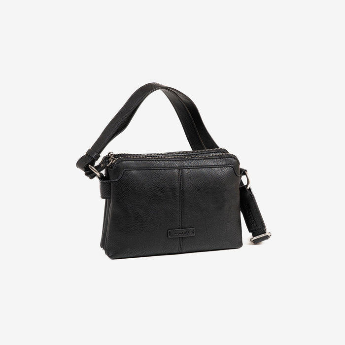BOLSO BANDOLERA TRIPLE CREMALLERA NEGRO SERIE NEW CLASSIC | MATTIES | 1 UNIDAD | 8435547240077 Imagen principal del producto