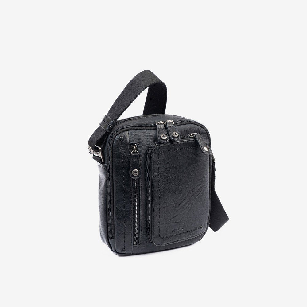 Bolso bandolera para hombre Matties negro 19x24cm