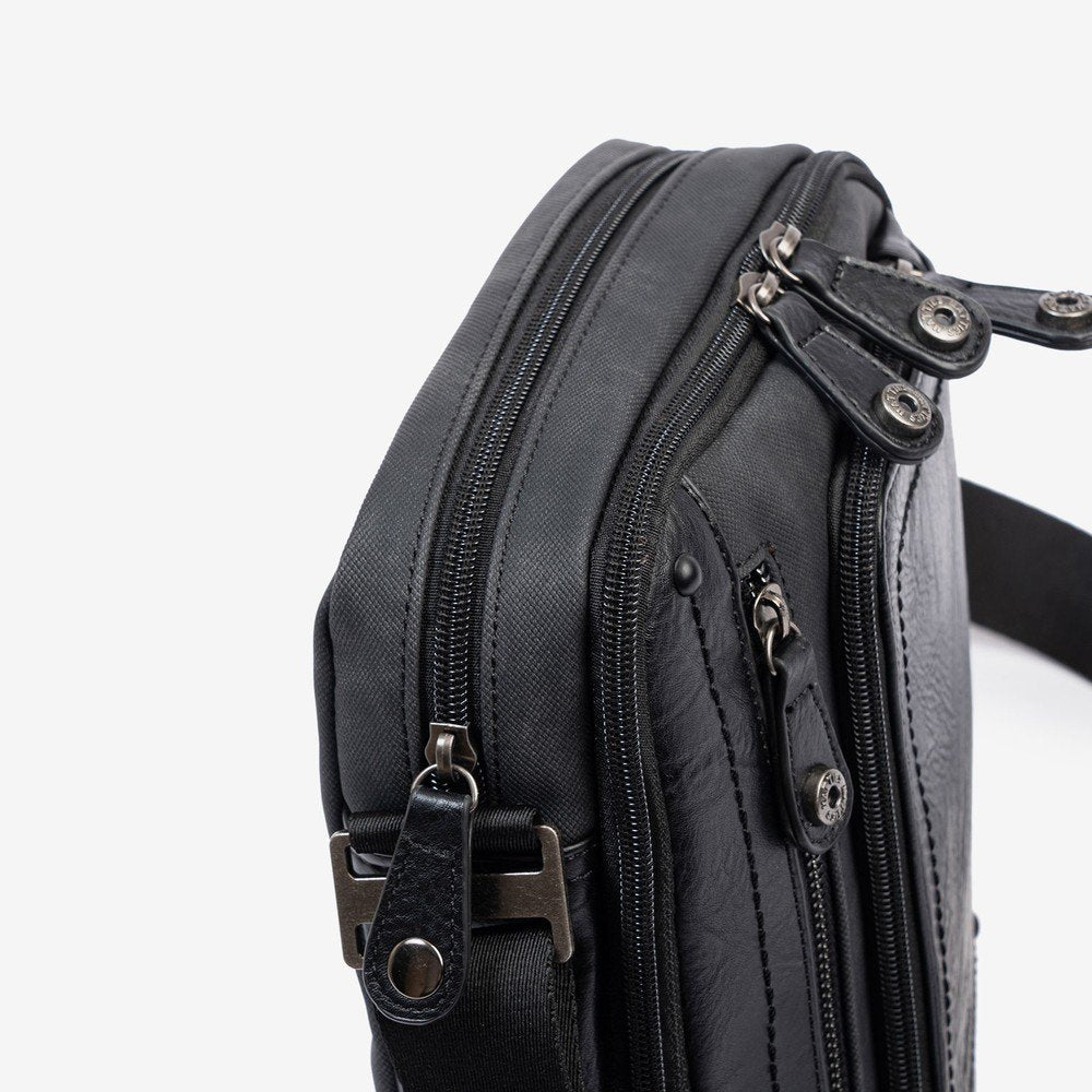 Bolso bandolera para hombre Matties negro 19x24cm