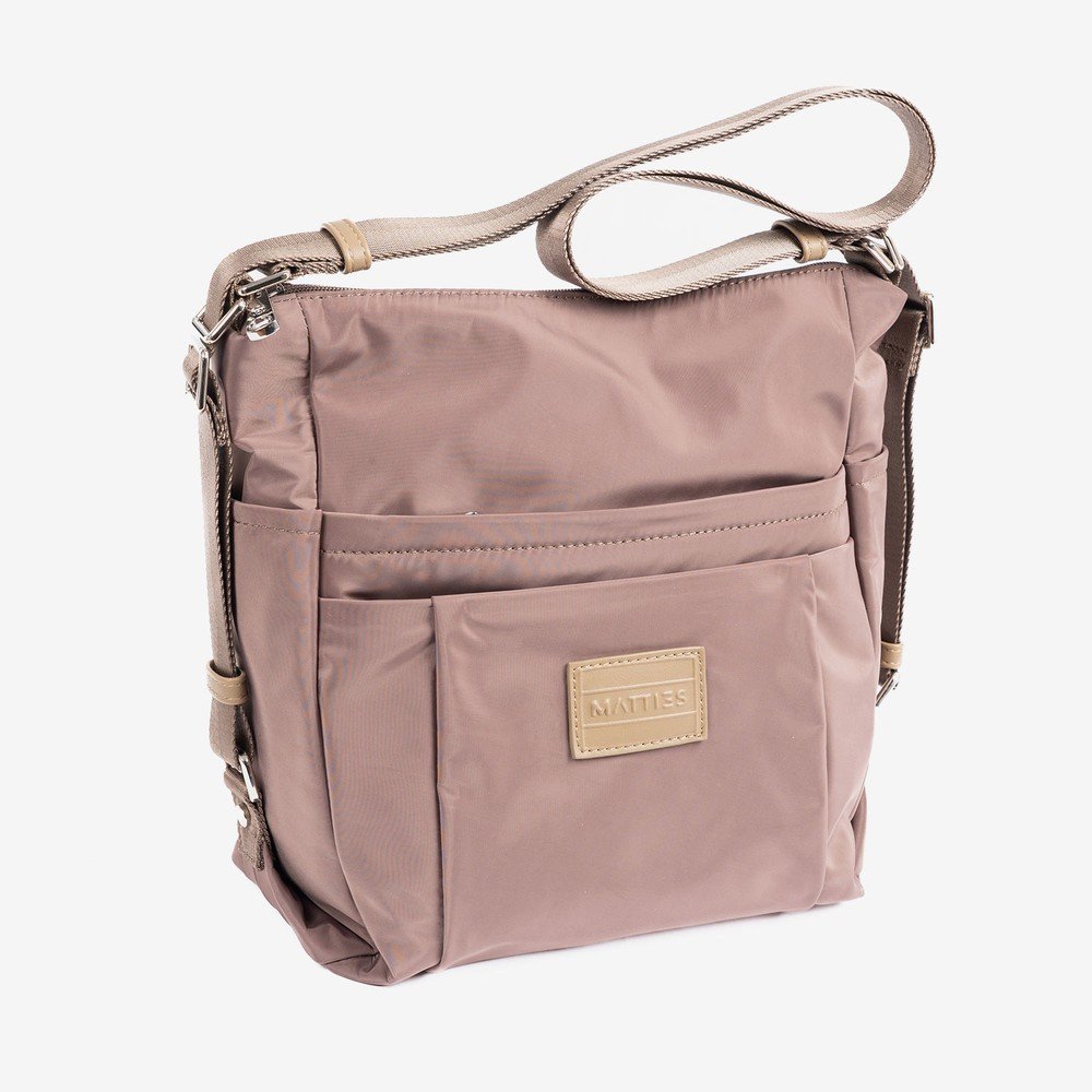 BOLSO DE HOMBRO CONVERTIBLE EN MOCHILA JENNA TAUPE 25X28CM | MATTIES | 1 UNIDAD | 8435547244419 Imagen principal del producto