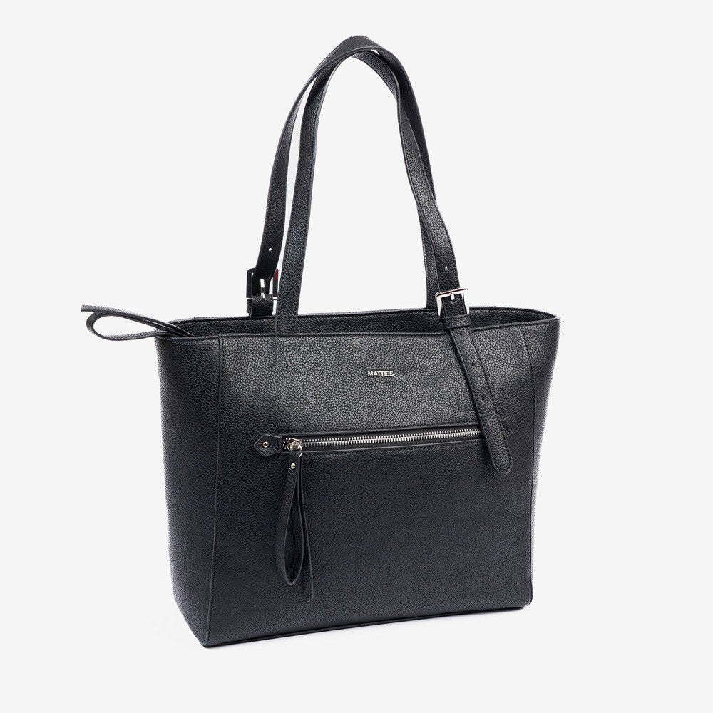 BOLSO SHOPPER CERRADO CON CREMALLERA EBONY NEGRO 32X27CM | MATTIES | 1 UNIDAD | 8435547245003 Imagen principal del producto