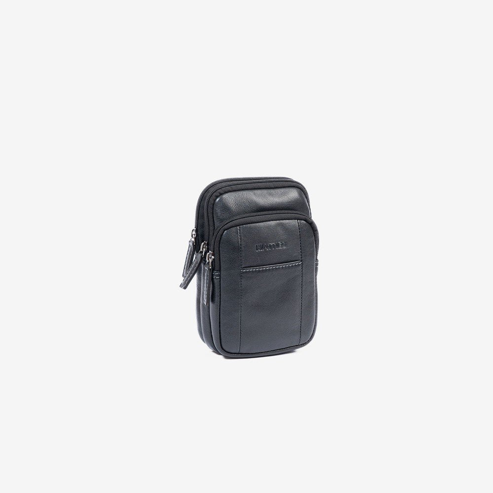 Bolso Bandolera Pioneer Leather Negro Matties 11x19cm