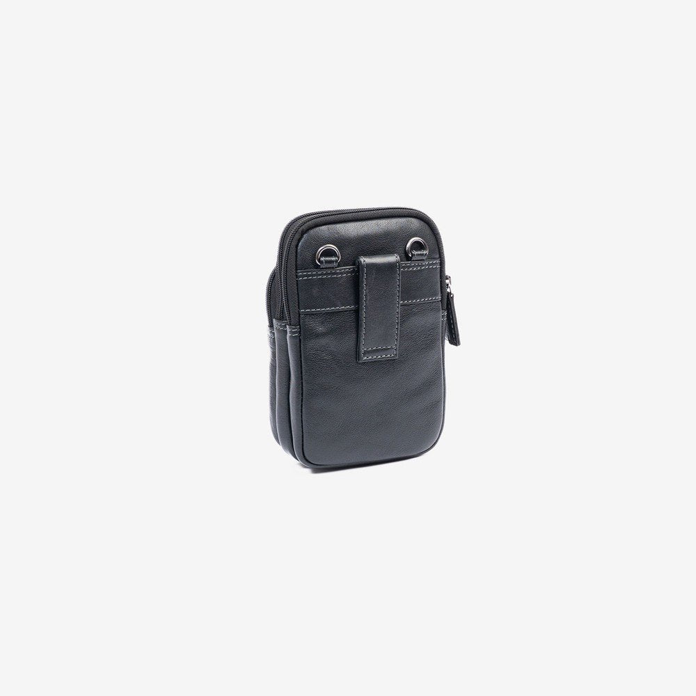 Bolso Bandolera Pioneer Leather Negro Matties 11x19cm