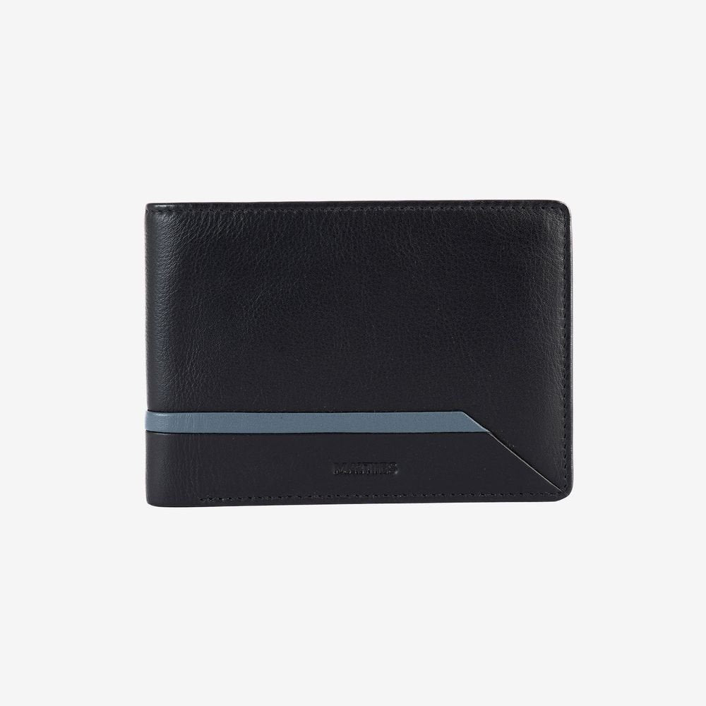 Cartera hombre horizontal monedero negro MATTIES Imagen principal del producto