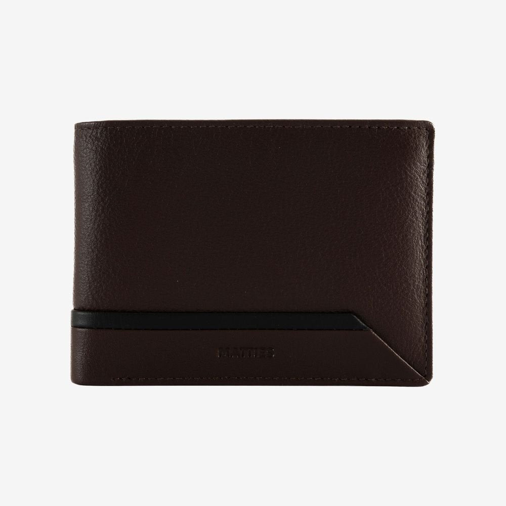Cartera Hombre Horizontal Monedero Marrón Core MATTIES Imagen principal del producto