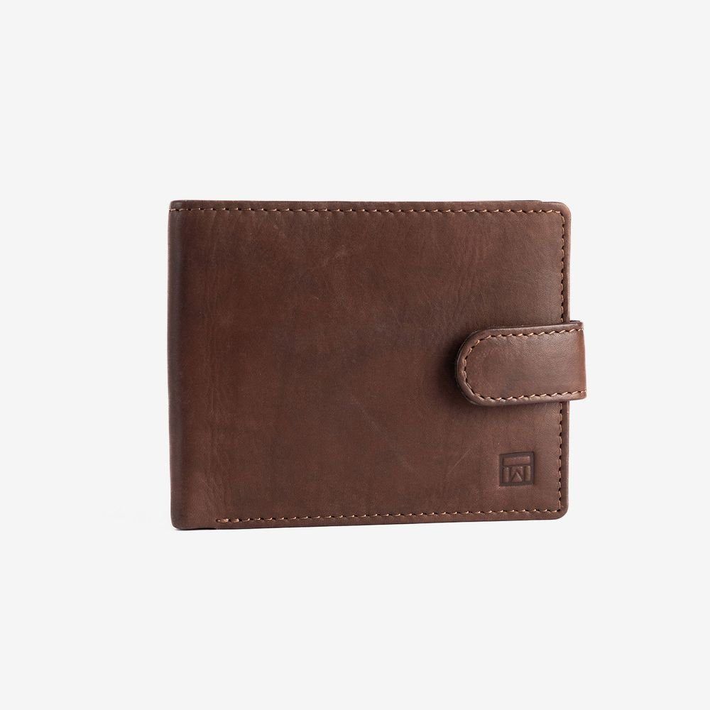 Cartera Hombre Horizontal Broche Marrón New Antic MATTIES