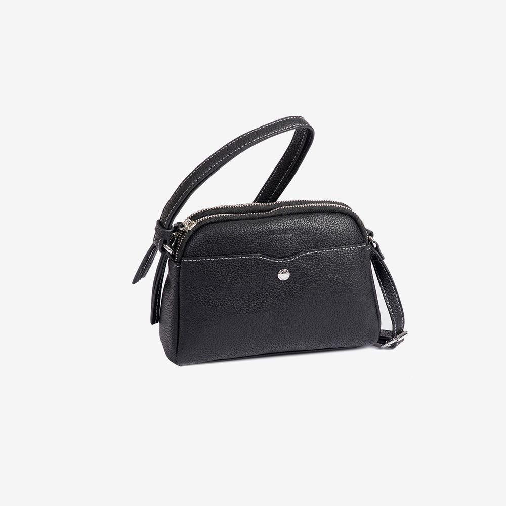 Bolso bandolera doble estrecho mujer negro New Minibags MATTIES Imagen principal del producto
