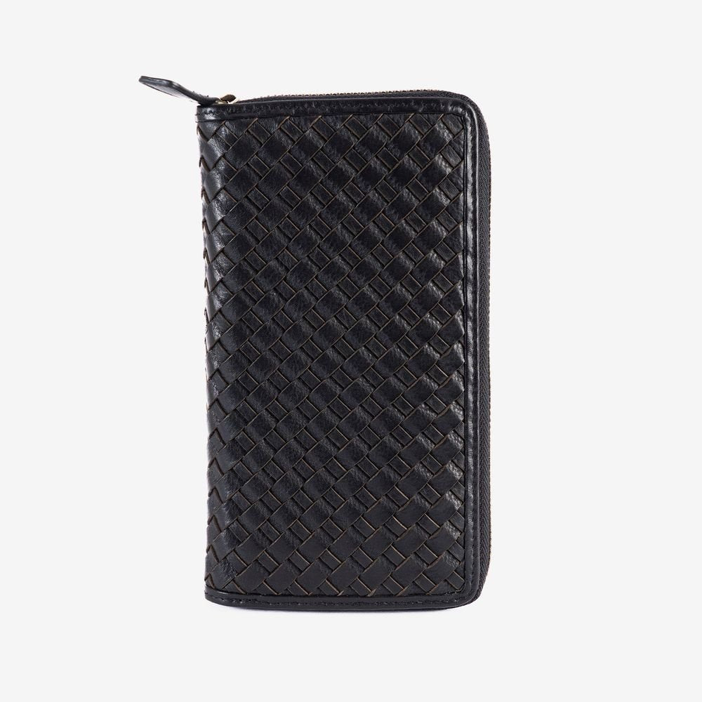 Cartera mujer cremalleras negra trenzada MATTIES Imagen principal del producto