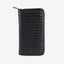 Cartera mujer cremalleras negra trenzada MATTIES