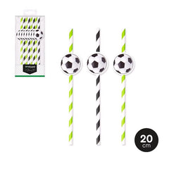 SET 8 CAÑAS DE PAPEL FUTBOL DECORACION SURTIDA 20CM | AMBER MOOD OH YEAH | 1 UNIDAD | 28435557707755