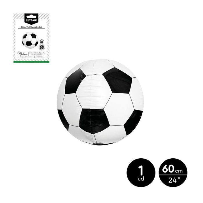 GLOBO FOIL BALON FUTBOL 60 CM 24 APTO HELIO | AMBER MOOD OH YEAH | 1 UNIDAD | 28435557712018 Imagen principal del producto