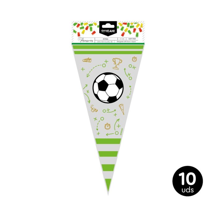 SET 10 BOLSAS CHUCHES FUTBOL 18X37CM PP | AMBER MOOD OH YEAH | 1 UNIDAD | 28435557712865 Imagen principal del producto