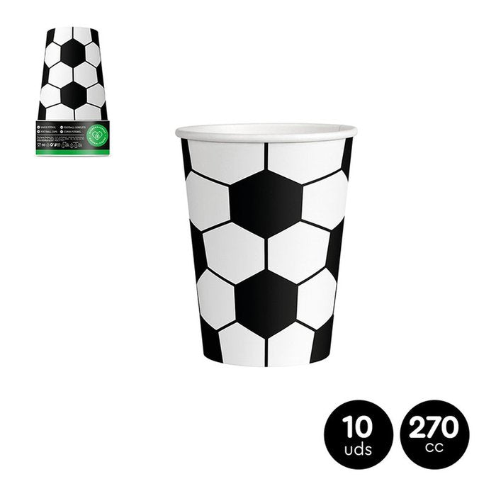 SET 10 VASOS CARTON FUTBOL 270CC (9OZ) | AMBER MOOD OH YEAH | 1 UNIDAD | 8435557714131 Imagen principal del producto