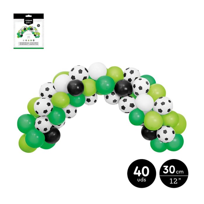 SET 40 UDS ARCO DE GLOBOS FUTBOL LATEX 30CM 12 1,5 M | AMBER MOOD OH YEAH | 1 UNIDAD | 8435557714780