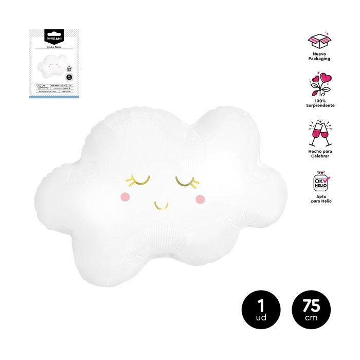 GLOBO FOIL FORMA NUBE 71X58CM APTO HELIO | AMBER MOOD OH YEAH | 1 UNIDAD | 28435557717174 Imagen principal del producto