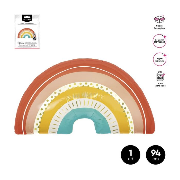 Globo Poliamida Forma Arcoiris Boho Amber Mood Oh Yeah Imagen principal del producto