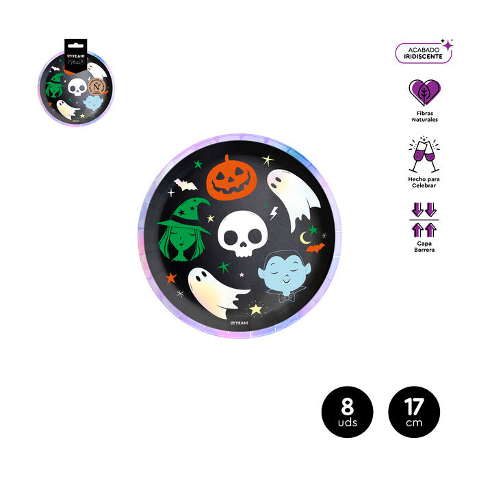 SET 8 PLATOS LLANO HALLOWEEN TRUCO O TRATO Ø17CM CARTON | AMBER MOOD OH YEAH | 1 UNIDAD | 8435557718108 Imagen principal del producto