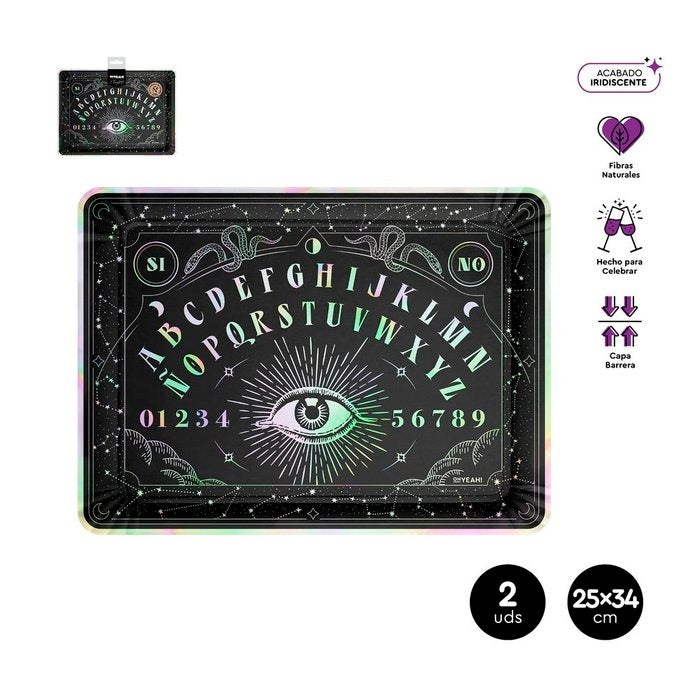 SET 2UDS BANDEJA RECTANGULAR OUIJA 25X34CM CARTON | AMBER MOOD OH YEAH | 1 UNIDAD | 8435557718160 Imagen principal del producto