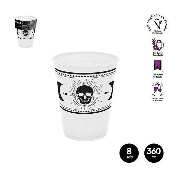 VASO CALAVERA PREMIUM REUTILIZABLE 360CC (12OZ) 8 UDS | AMBER MOOD OH YEAH | 1 UNIDAD | 8435557718306 Imagen principal del producto