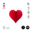 HONEYCOMB CORAZON ROJO Ø25CM PAPEL | AMBER MOOD OH YEAH | 1 UNIDAD | 8435557726899